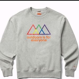 EUC Merrell Gray Crewneck Sweater with Colorful Graphic Size Small
